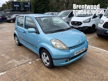 Location: Brentwood - 2005 DAIHATSU SIRION S 5 Door Hatchback REG: RV05POA, Keys: No, MOT Expiry date: 30/03/2026, 1298 Petrol, 5 Speed Manual Petrol, Former Keepers: 4