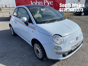 Location: South Wales - 2009 FIAT 500 LOUNGE 3 Door Hatchback REG: YP59VTJ, Keys: No, MOT Expiry date: 09/07/2026, 1242 Petrol, 5 Speed Manual Petrol, Former Keepers: 2