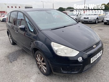 Location: South Wales - 2008 FORD S-MAX TITANIUM TDCI 6G MPV REG: EO58XTW, Keys: No, MOT Expiry date: 29/06/2026, 1753 Diesel, 6 Speed Manual Diesel, Former Keepers: 5