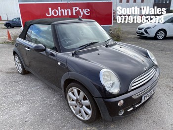 Location: South Wales - 2008 MINI COOPER Convertible REG: YP08WNA, Keys: No, MOT Expiry date: 09/12/2022, 1598 Petrol, 5 Speed Manual Petrol, Former Keepers: 6