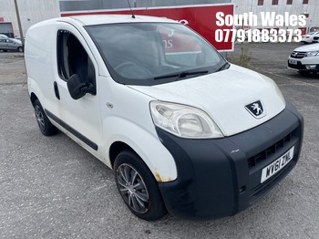 Location: South Wales - 2011 PEUGEOT BIPPER S HDI Panel Van REG: WV61ZNL, Keys: No, MOT Expiry date: 07/10/2025, 1399 Diesel, 5 Speed Manual Diesel, Former Keepers: 6