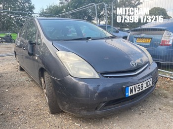 Location: Mitcham - 2008 TOYOTA PRIUS T4 VVT-I AUTO 5 Door Hatchback REG: WV58JCO, Keys: No, MOT Expiry date: 08/12/2025, 1497 Hybrid Electric, Variable 1 Speed Auto Petrol/E, Former Keepers: 9
