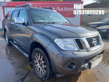 Location: Hull - 2012 NISSAN NAVARA OUTLAW DCI AUTO PICK-UP REG: MJ12HLA, 2991cc DIESEL, 7 SPEED AUTO DIESEL, Former Keepers: 5, Keys: Yes, MOT Expiry date: 12/05/2027