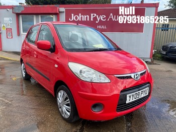 Location: Hull - 2009 HYUNDAI I10 ES 5 Door Hatchback REG: YY09PYU, Keys: No, MOT Expiry date: 01/05/2026, 1086 Petrol, 5 Speed Manual Petrol, Former Keepers: 3