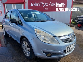Location: Hull - 2007 VAUXHALL CORSA CLUB A/C AUTO 5 Door Hatchback REG: PE57GVK, Keys: No, MOT Expiry date: 25/04/2026, 1364 Petrol, 5 Speed Auto Petrol, Former Keepers: 5