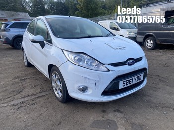 Location: Leeds - 2012 FORD FIESTA ZETEC 5 Door Hatchback REG: SB61YDD, Keys: No, MOT Expiry date: 18-03-2026, 1242 Petrol, 5 Speed Manual Petrol, Former Keepers: 6