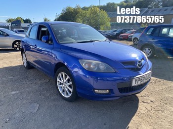 Location: Leeds - 2009 MAZDA 3 TAKARA 5 Door Hatchback REG: YP58OAL, Keys: No, MOT Expiry date: 23-06-2026, 1598 Petrol, 5 Speed Manual Petrol, Former Keepers: 9