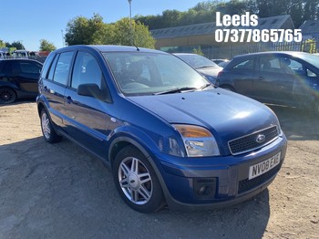 Location: Leeds - 2008 FORD FUSION ZETEC CLIMATE 5 Door Hatchback REG: NV08EAE, Keys: No, MOT Expiry date: 01-01-2027, 1388 Petrol, 5 Speed Manual Petrol, Former Keepers: 3