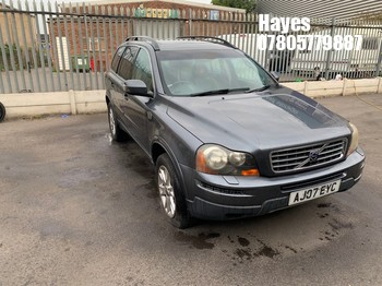 Location: Hayes - 2007 VOLVO XC90 SE D5 AUTO Estate REG: AJ07EYC, Keys: No, MOT Expiry date: 16/05/2024, 2401 Diesel, 6 Speed Auto Diesel, Former Keepers: 5