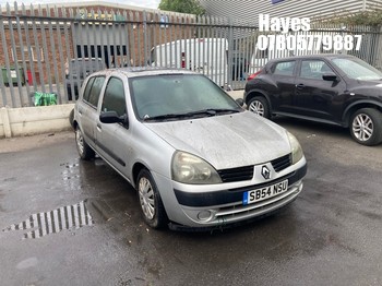 Location: Hayes - 2005 RENAULT CLIO EXPRESSION 16V AUTO 5 Door Hatchback REG: SB54NSU, Keys: No, MOT Expiry date: 19/09/2026, 1390 Petrol, 4 Speed Auto Petrol, Former Keepers: 5