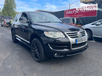 Location: Stapleford - 2008 VOLKSWAGEN TOUAREG ALT TDI V6 225 A Estate REG: OV08EUL, Keys: Yes, MOT Expiry date: 09/08/2026, 2967 Diesel, 6 Speed Auto Diesel, Former Keepers: 4