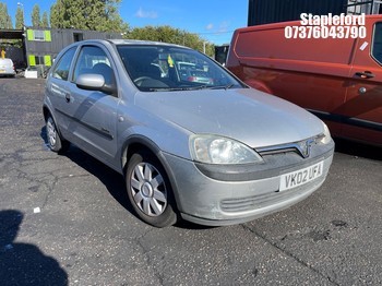 Location: Stapleford - 2002 VAUXHALL CORSA COMFORT 16V SEMI-AU 3 Door Hatchback REG: VK02UFA, Keys: Yes, MOT Expiry date: 13/07/2026, 1199 Petrol, 5 Speed Semi Auto Petrol, Former Keepers: 10