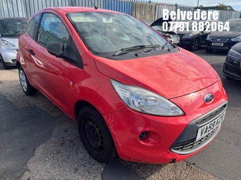 Location: Belvedere - 2010 FORD KA STUDIO 3 Door Hatchback REG: VA59KZR, Keys: No, MOT Expiry date: 29/11/2026, 1242 Petrol, 5 Speed Manual Petrol, Former Keepers: 5