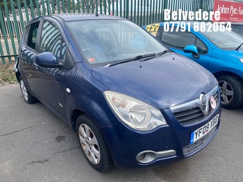 Location: Belvedere - 2009 VAUXHALL AGILA DESIGN 5 Door Hatchback REG: YF09XBD, Keys: No, MOT Expiry date: 19/11/2026, 1242 Petrol, 5 Speed Manual Petrol, Former Keepers: 5