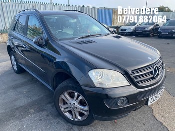 Location: Belvedere - 2008 MERCEDES ML 320 CDI SE AUTO Estate REG: CU57OXS, Keys: No, MOT Expiry date: 23/03/2027, 2987 Diesel, 7 Speed Auto Diesel, Former Keepers: 5