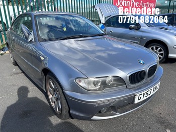Location: Belvedere - 2003 BMW 318CI SE AUTO Coupe REG: GY53VMJ, Keys: No, MOT Expiry date: 25/02/2027, 1995 Petrol, 5 Speed Auto Petrol, Former Keepers: 4