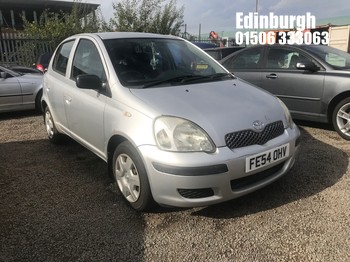 Location: Edinburgh - 2004 TOYOTA YARIS T3 5 Door Hatchback REG: FE54OHV, Keys: No, MOT Expiry date: 12/08/2026, 1299 Petrol, 5 Speed Manual Petrol, Former Keepers: 9