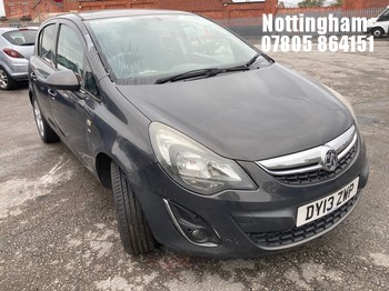 Location: Nottingham - 2013 VAUXHALL CORSA SXI AC 5 Door Hatchback REG: DY13ZWP, Keys: No, MOT Expiry date: 12/07/2026, 1398 Petrol, 5 Speed Manual Petrol, Former Keepers: 3