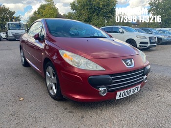 Location: MITCHAM - 2008 PEUGEOT 307 SPORT CC S-A Convertible REG: AO08XFV, 1997cc Petrol, 4 Speed Semi Auto Petrol, Former Keepers: 7, Keys: No, MOT: Expiry date22/08/2026