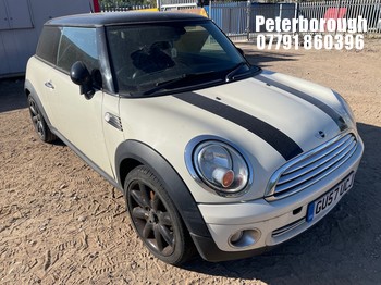 Location: Peterborough - 2007 MINI COOPER 3 Door Hatchback REG: GU57UCJ, Keys: No, MOT Expiry date: 31/08/2026, 1598 Petrol, 6 Speed Manual Petrol, Former Keepers: 10