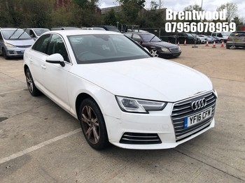 Location: Brentwood - 2016 AUDI A4 SPORT TFSI 4 Door Saloon REG: YF16CFM, Keys: No, MOT Expiry date: 15/05/2026, 1395 Petrol, 6 Speed Manual Petrol, Former Keepers: 2