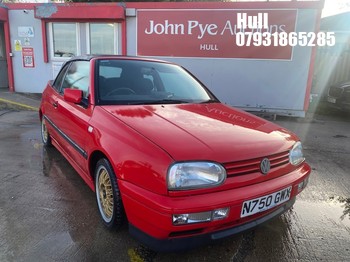 Location: Hull - 1995 VOLKSWAGEN GOLF ROLLING STONES Convertible REG: N750GWX, Keys: No, MOT Expiry date: 27/08/2025, 1781 Petrol, 5 Speed Manual Petrol, Former Keepers: 4