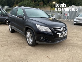 Location: Leeds - 2009 VOLKSWAGEN TIGUAN SE TDI 140 Estate REG: ND09EPP, Keys: No, MOT Expiry date: 18-04-2026, 1968 Diesel, 6 Speed Manual Diesel, Former Keepers: 5
