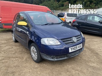 Location: Leeds - 2009 VOLKSWAGEN URBAN FOX 55 3 Door Hatchback REG: YH09VAO, Keys: No, MOT Expiry date: 09-05-2026, 1198 Petrol, 5 Speed Manual Petrol, Former Keepers: 4