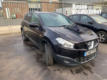 Location: Hayes - 2011 NISSAN QASHQAI TEKNA DCI 5 Door Hatchback REG: EX61FFR, Keys: No, MOT Expiry date: 22/01/2027, 1598 Diesel, 6 Speed Manual Diesel, Former Keepers: 6