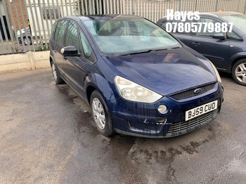 Location: Hayes - 2009 FORD S-MAX TDCI MPV REG: BJ59CUO, Keys: No, MOT Expiry date: 22/11/2026, 1753 Diesel, 5 Speed Manual Diesel, Former Keepers: 3