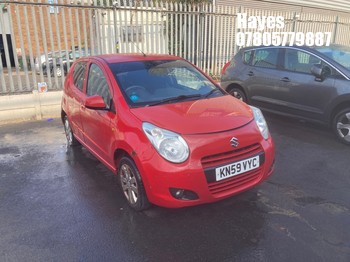Location: Hayes - 2009 SUZUKI ALTO SZ4 5 Door Hatchback REG: KN59VYC, Keys: No, MOT Expiry date: 08/05/2027, 996 Petrol, 5 Speed Manual Petrol, Former Keepers: 6