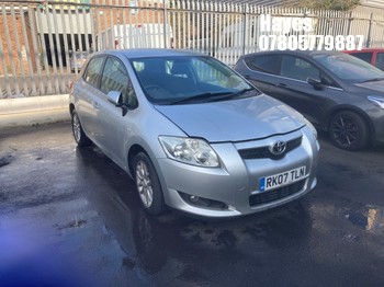 Location: Hayes - 2007 TOYOTA AURIS TR VVT-I 5 Door Hatchback REG: RK07TLN, Keys: No, MOT Expiry date: 06/10/2026, 1598 Petrol, 5 Speed Manual Petrol, Former Keepers: 4