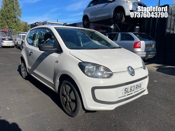 Location: Stapleford - 2013 VOLKSWAGEN TAKE UP 3 Door Hatchback REG: SL63RHA, Keys: Yes, MOT Expiry date: 21/12/2026, 999 Petrol, 5 Speed Manual Petrol, Former Keepers: 7