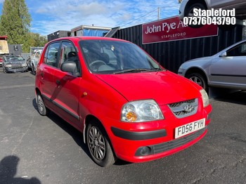 Location: Stapleford - 2006 HYUNDAI AMICA GSI 5 Door Hatchback REG: FD56FYH, Keys: Yes, MOT Expiry date: 18/01/2027, 1086 Petrol, 5 Speed Manual Petrol, Former Keepers: 5