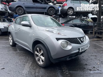 Location: Stapleford - 2012 NISSAN JUKE ACENTA 5 Door Hatchback REG: BK62FPC, Keys: No, MOT Expiry date: 16/08/2026, 1598 Petrol, 5 Speed Manual Petrol, Former Keepers: 4