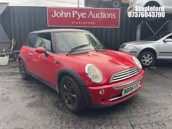 Location: Stapleford - 2006 MINI MINI ONE 3 Door Hatchback REG: ND06KTC, Keys: No, MOT Expiry date: 28/04/2027, 1598 Petrol, 5 Speed Manual Petrol, Former Keepers: 8