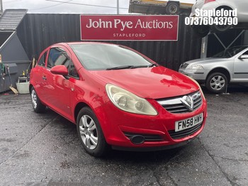Location: Stapleford - 2008 VAUXHALL CORSA ACTIVE 3 Door Hatchback REG: FN58HWH, Keys: Yes, MOT Expiry date: 12/06/2027, 1229 Petrol, 5 Speed Manual Petrol, Former Keepers: 1