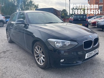 Location: Nottingham - 2015 BMW 116D EFFICIENTDYNAMICS B- 5 DOOR HATCHBACK REG: GD15ZDH, 1598cc DIESEL, 6 SPEED MANUAL DIESEL, Former Keepers: 2, Keys: Yes, MOT Expiry date: 08/12/2026