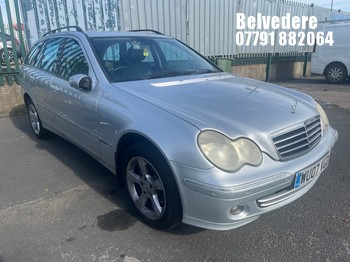 Location: BELVEDERE - 2007 MERCEDES C220 CDI AVANTGDE SE A Estate REG: WU07VGD, 2149cc Diesel, 5 Speed Auto Diesel, Former Keepers: 6, Keys: No, MOT: Expiry date10.08.2026