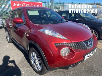 Location: BELVEDERE - 2012 NISSAN JUKE ACENTA PREMIUM 5 Door Hatchback REG: YA12NCE, 1598cc Petrol, 5 Speed Manual Petrol, Former Keepers: 4, Keys: No, MOT: Expiry date21.04.2027