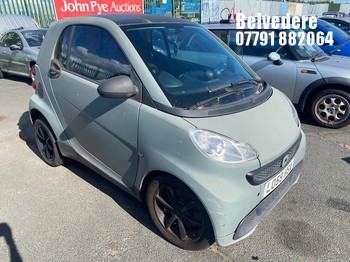 Location: Belvedere - 2009 SMART FORTWO PULSE MHD AUTO Coupe REG: LO59HSA, Keys: No, MOT Expiry date: 23/10/2026, 999 Petrol, 5 Speed Auto Petrol, Former Keepers: 14