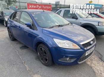 Location: Belvedere - 2008 FORD FOCUS STYLE 100 AUTO 5 Door Hatchback REG: YC08KZL, Keys: No, MOT Expiry date: 25/03/2027, 1596 Petrol, 4 Speed Auto Petrol, Former Keepers: 6