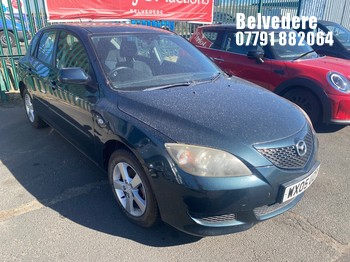 Location: Belvedere - 2005 MAZDA 3 TS 5 Door Hatchback REG: WX05UZP, Keys: No, MOT Expiry date: 04/06/2027, 1598 Petrol, 5 Speed Manual Petrol, Former Keepers: 4