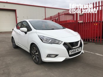 Location: Edinburgh - 2018 NISSAN MICRA ACENTA 5 DOOR HATCHBACK REG: SH68KCY, 998cc PETROL, 5 SPEED MANUAL PETROL, Former Keepers: 4, Keys: Yes, MOT Expiry date: 02/10/2026
