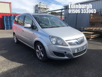 Location: Edinburgh - 2011 VAUXHALL ZAFIRA SRI MPV REG: DL11UGY, Keys: No, MOT Expiry date: 29/08/2025, 1796 Petrol, 5 Speed Manual Petrol, Former Keepers: 4
