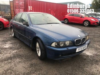Location: Edinburgh - 2002 BMW 530D SE 4 Door Saloon REG: YF51WFN, Keys: No, MOT Expiry date: 17/03/2025, 2926 Diesel, 5 Speed Manual Diesel, Former Keepers: 5