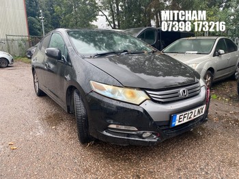 Location: MITCHAM - 2012 HONDA INSIGHT HS-T IMA CVT 5 Door Hatchback REG: EF12LNX, 1339cc Hybrid Electric, Variable 1 Speed Auto Petrol/E, Former Keepers: 4, Keys: No, MOT: Expiry date11/07/2026