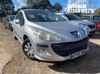 Location: Mitcham - 2009 PEUGEOT 308 S 5 Door Hatchback REG: GF59XNU, Keys: No, MOT Expiry date: 03/12/2026, 1397 Petrol, 5 Speed Manual Petrol, Former Keepers: 5