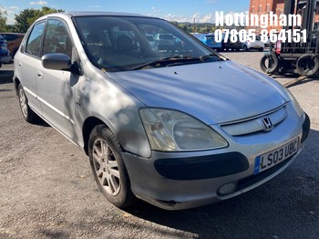 Location: Nottingham - 2003 HONDA CIVIC SE EXECUTIVE AUTO 5 Door Hatchback REG: LS03UBC, Keys: No, MOT Expiry date: 25/01/2027, 1590 Petrol, 4 Speed Auto Petrol, Former Keepers: 14