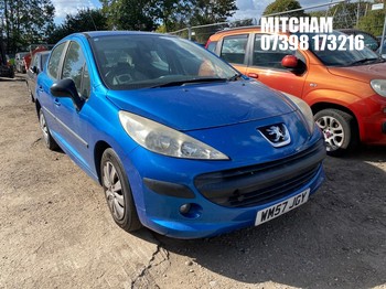 Location: Mitcham - 2008 PEUGEOT 207 S 5 Door Hatchback REG: WM57JGY, Keys: No, MOT Expiry date: 18/03/2027, 1360 Petrol, 5 Speed Manual Petrol, Former Keepers: 5